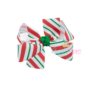 {Candy Cane} Classic Hair Bow