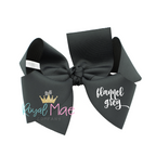 {Flannel Grey} Hair Bow