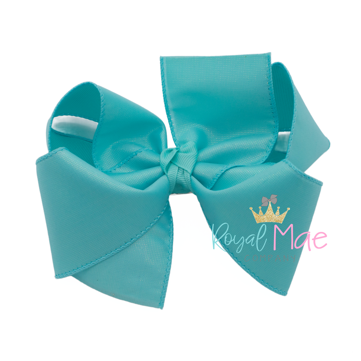 {Subtle Shimmer} Hair Bow in TURQUOISE