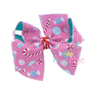 {Hard Candy Christmas} 2.0 Hair Bow - PINK