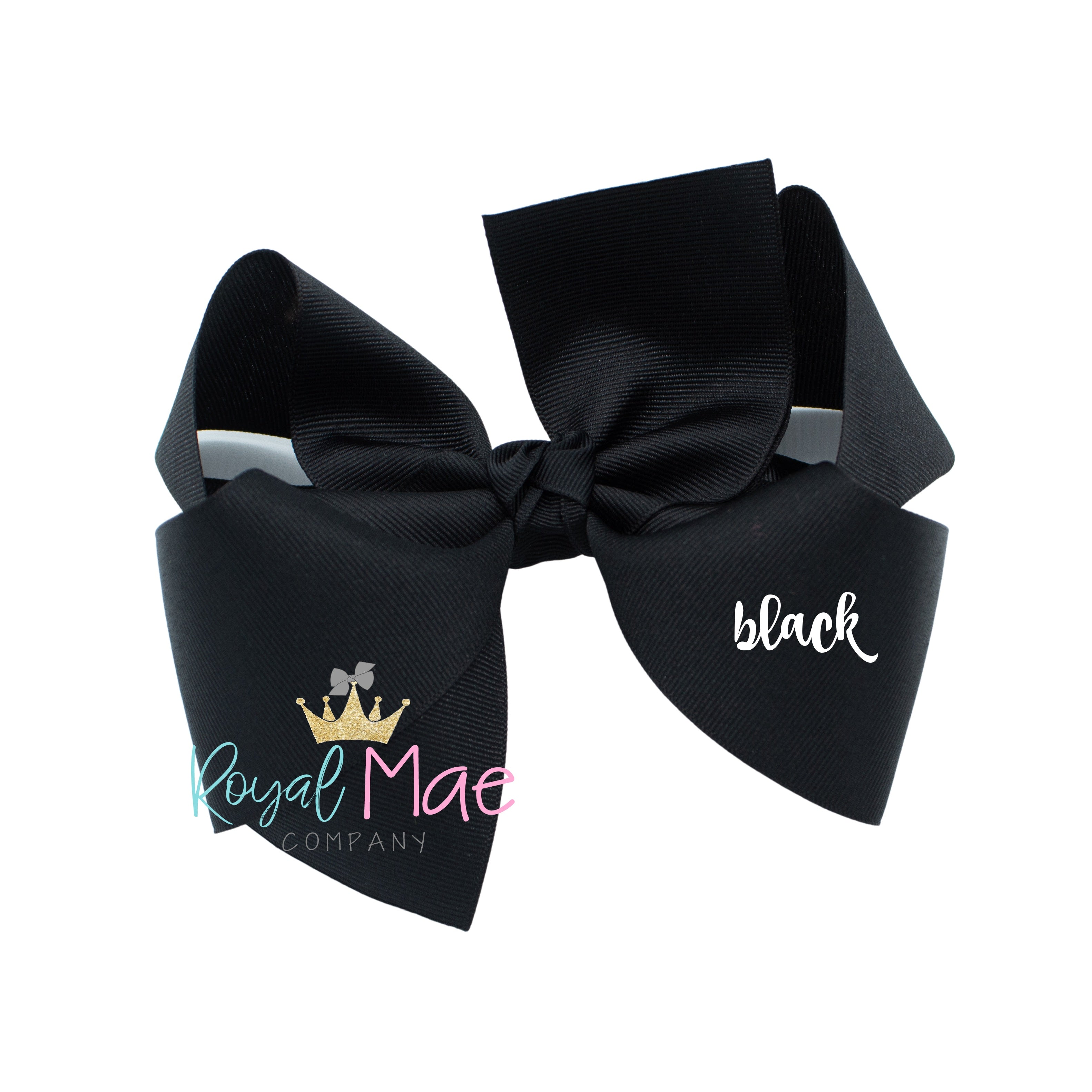 {Black} Hair Bow - STIFF GROSGRAIN Main image
