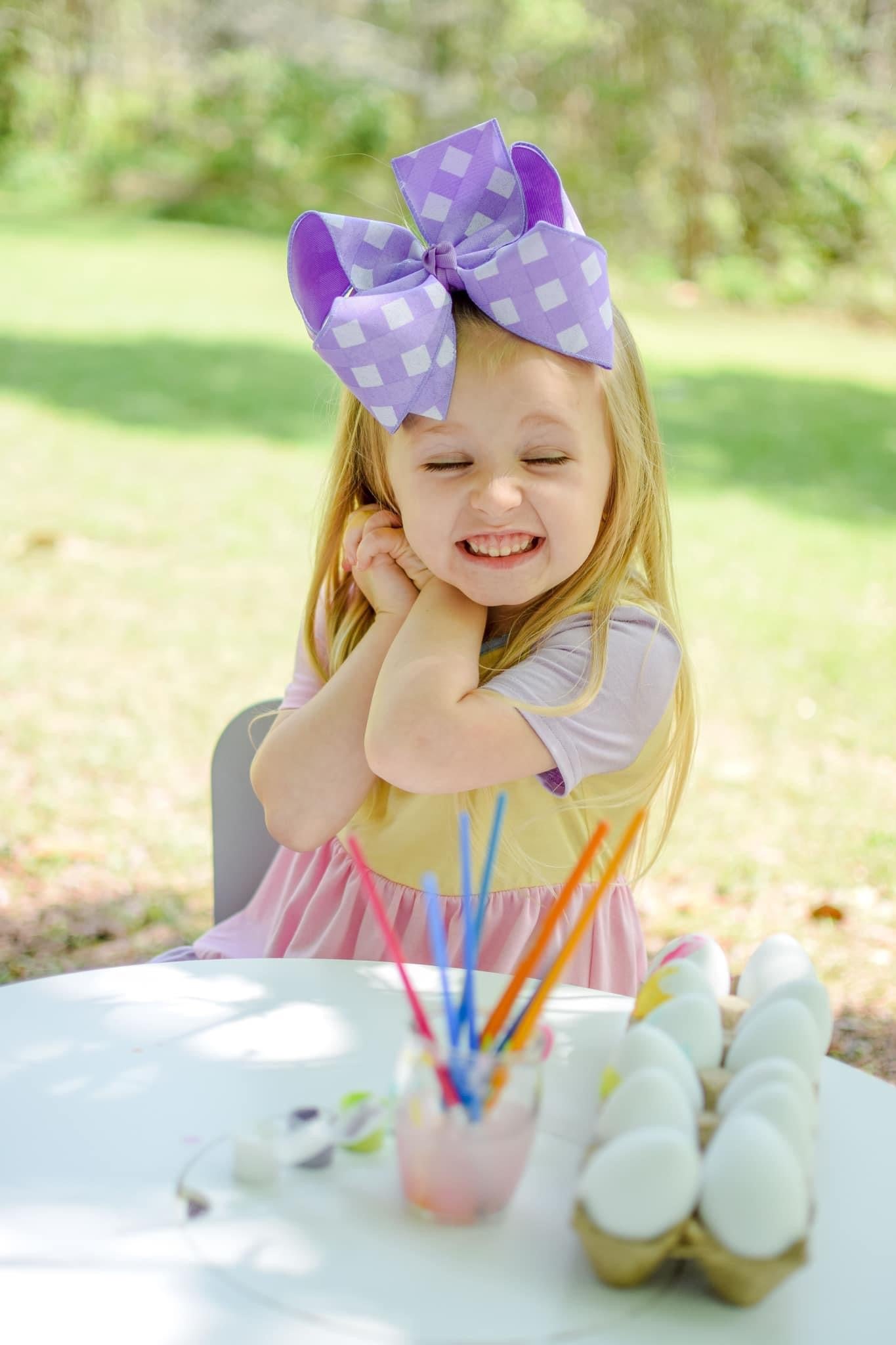 {Basketweave} in Dark Orchid Hair Bow