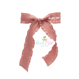 {Dusty Rose} Ruffle Sailor Bow