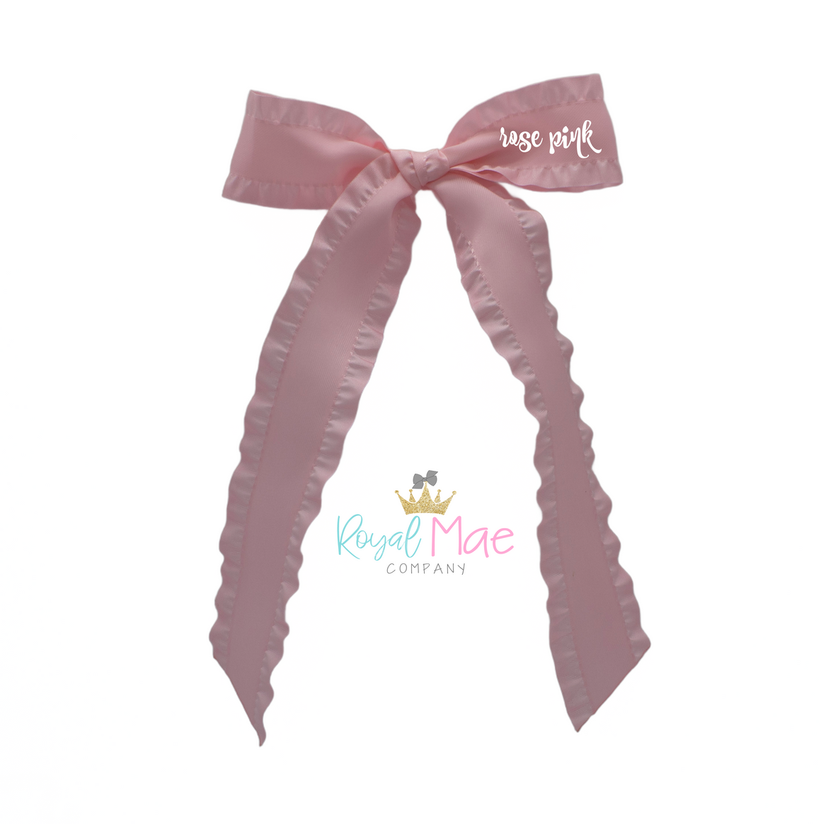 {Rose Pink} Ruffle Sailor Bow