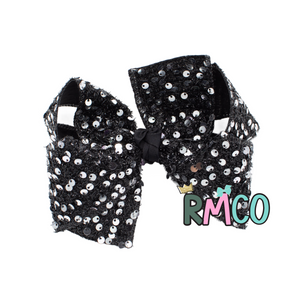 {Black Tie} Sequin Hair Bow