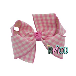 {Gingham Style} Hair Bow in PINK