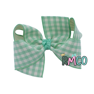 {Gingham Style} Hair Bow in MINT