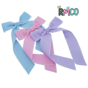 {Gingham} Ruffle Sailor Bow