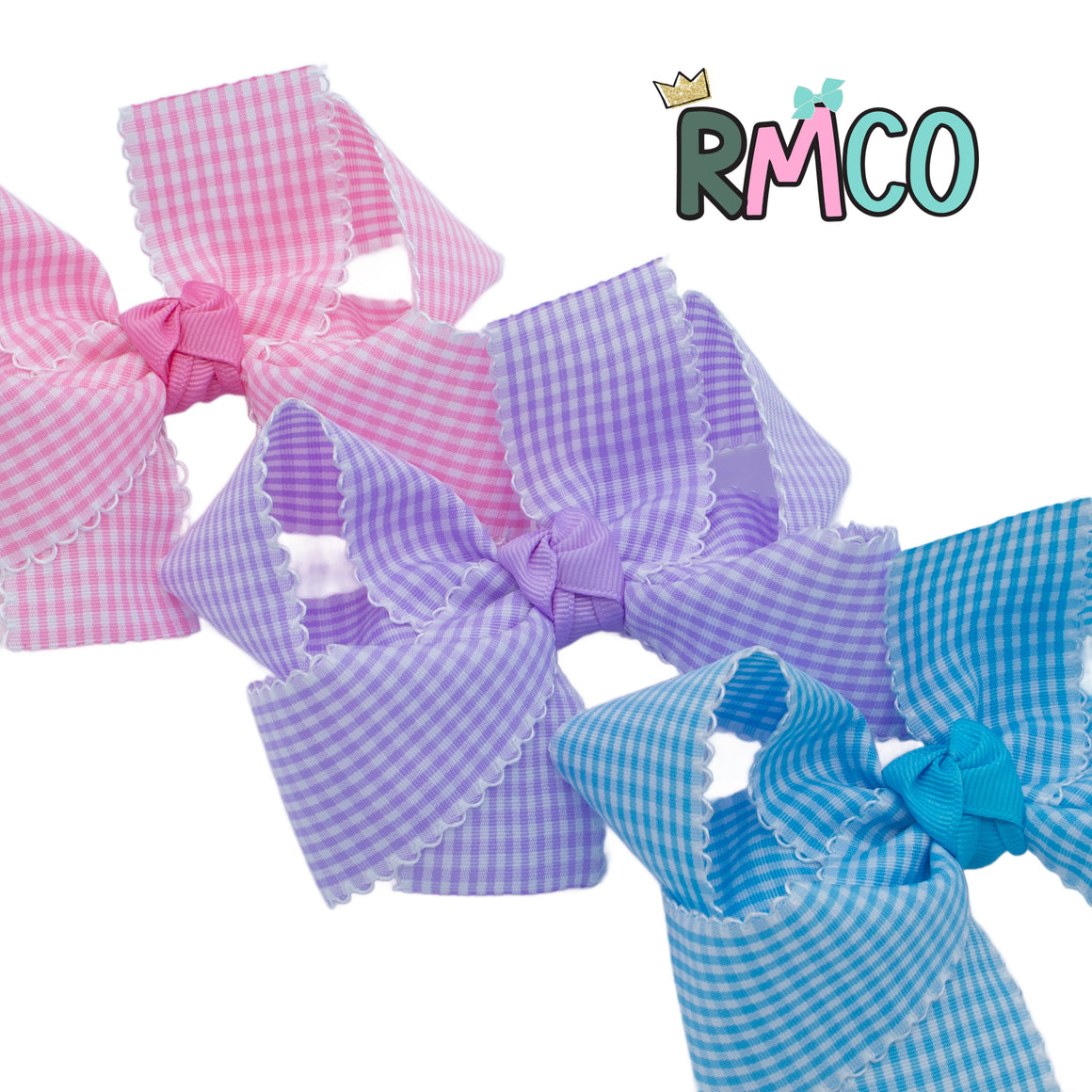 {Gingham} Ruffle Classic Bow