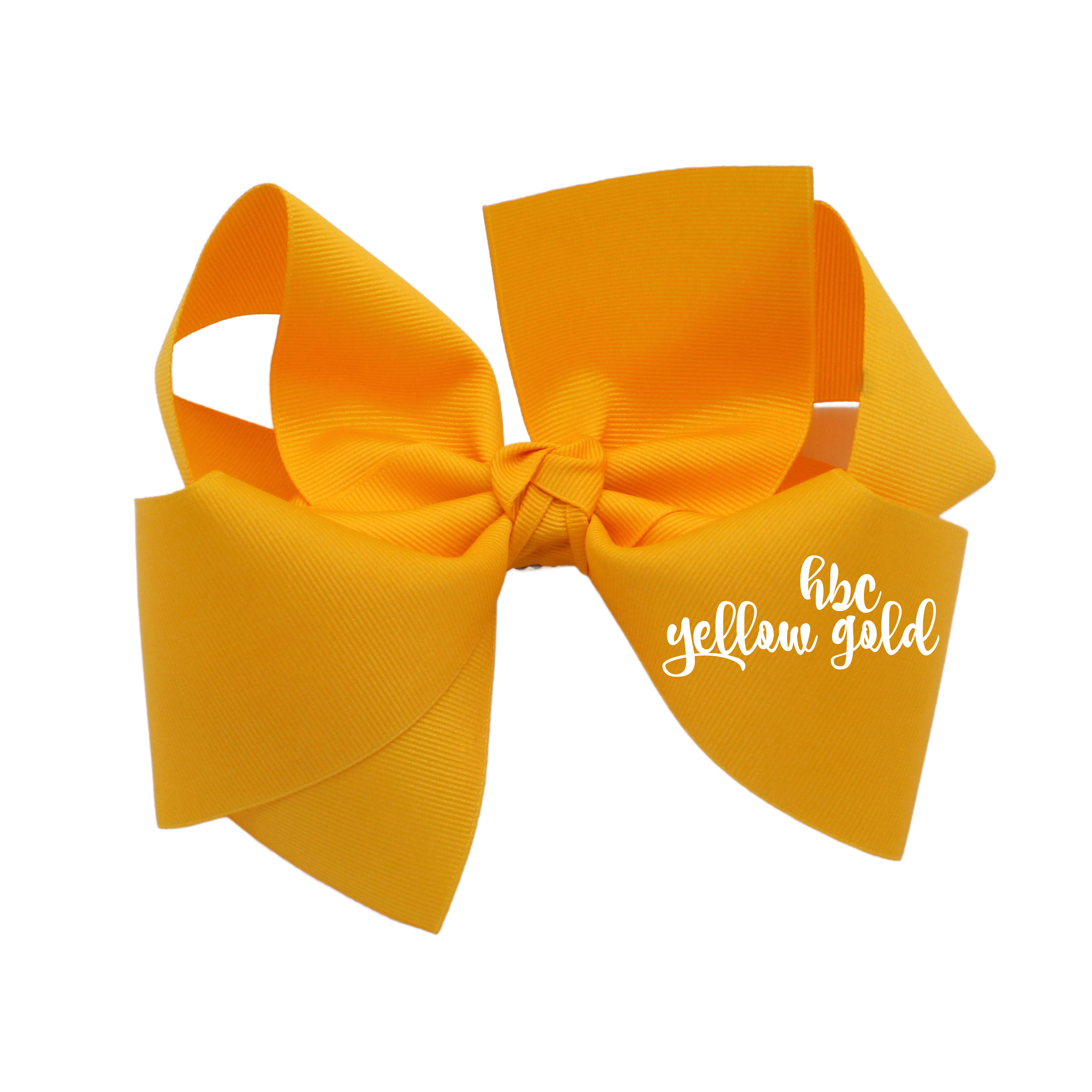 {Yellow Gold} Hair Bow - STIFF GROSGRAIN Main image