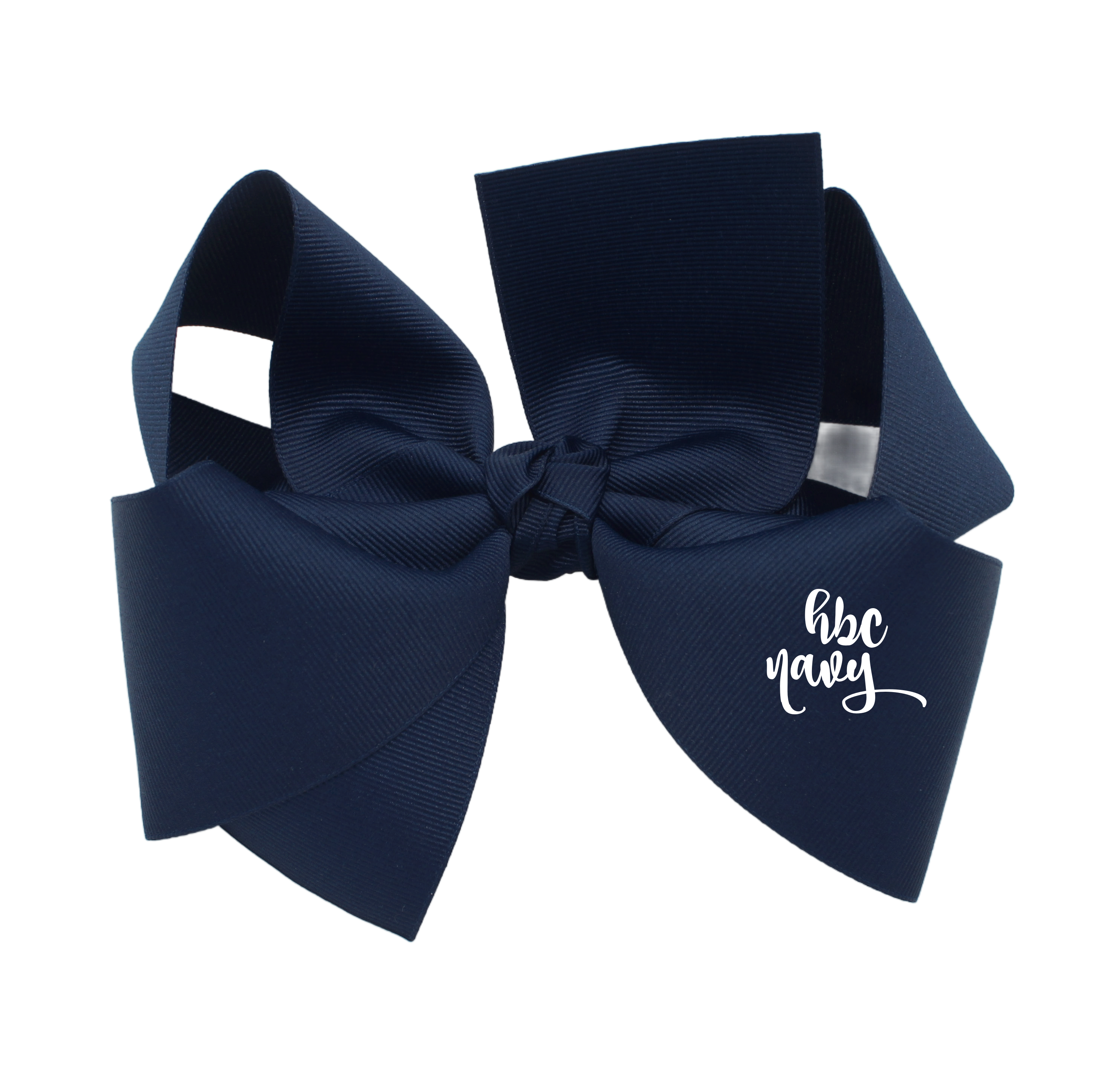 {Navy} Hair Bow - STIFF GROSGRAIN Main image