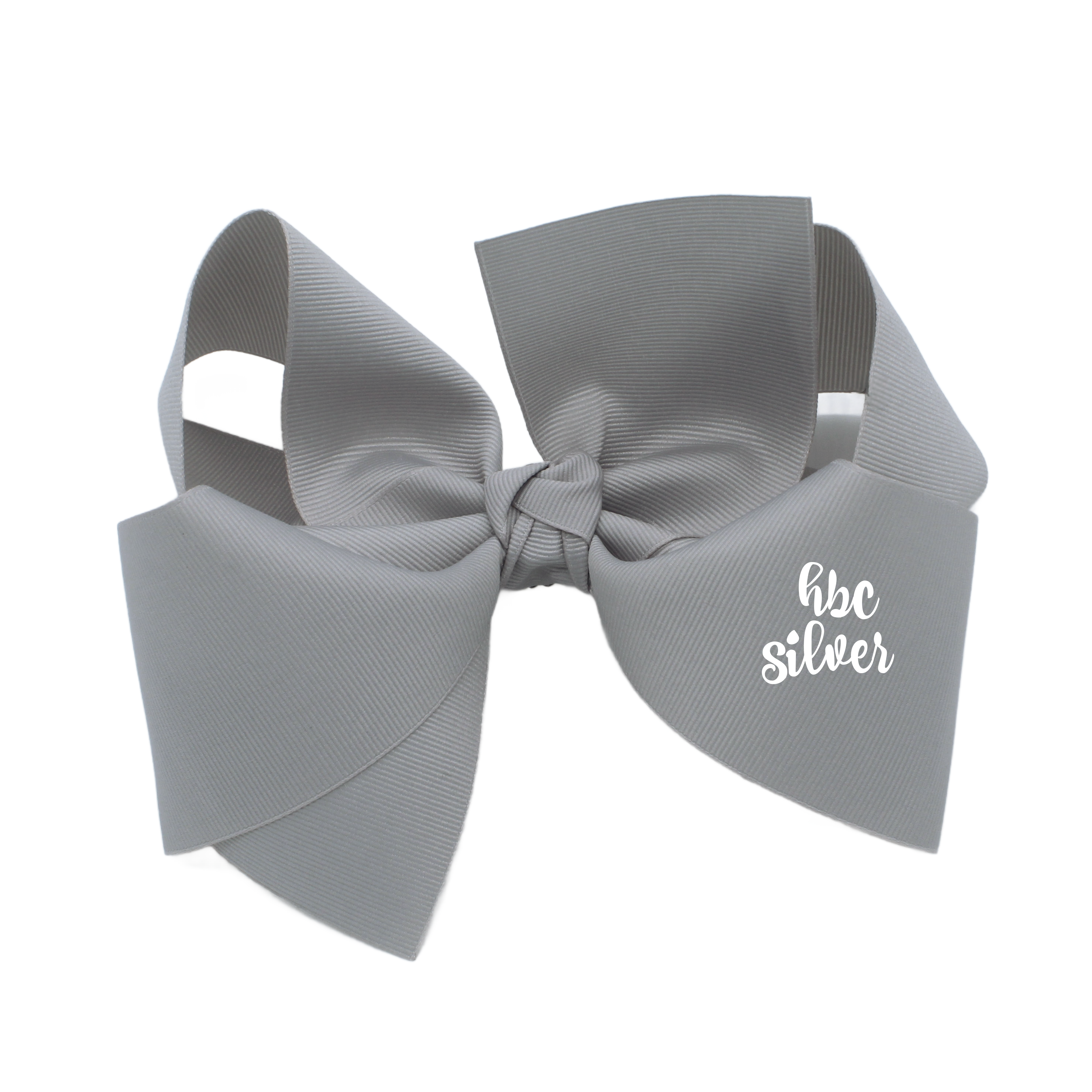 {Silver} Hair Bow - STIFF GROSGRAIN