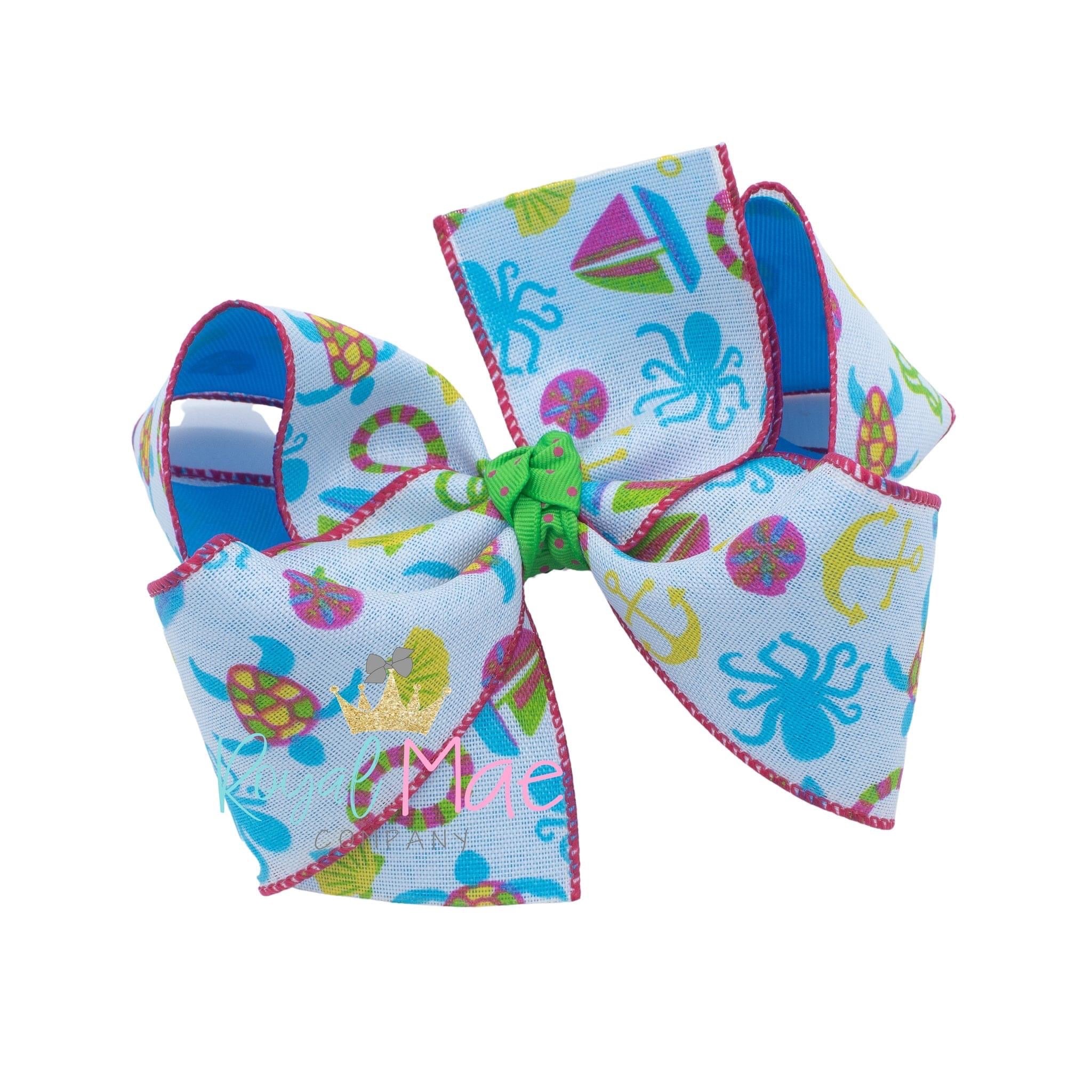 {Beach Bum} Multicolor Hair Bow Main image