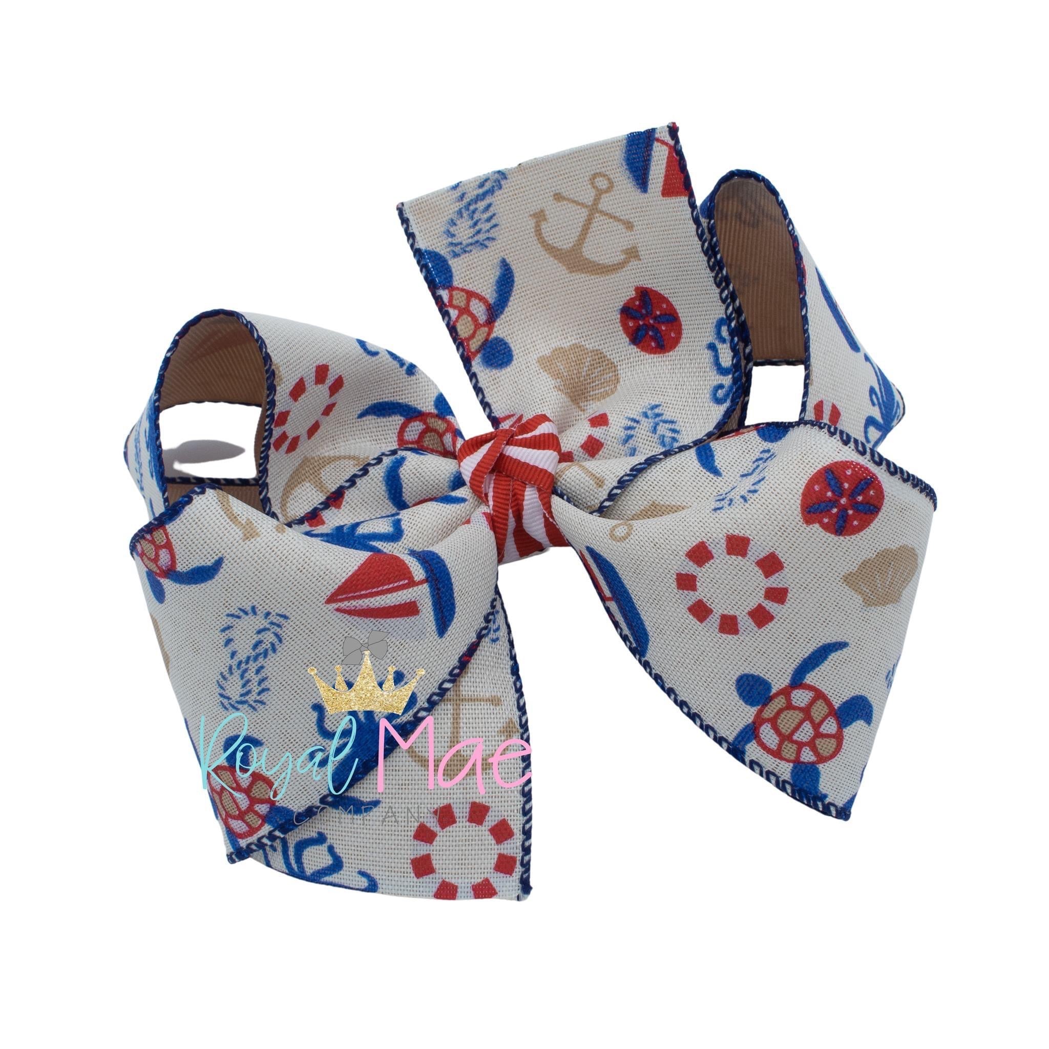 {Beach Bum} Nautical Hair Bow