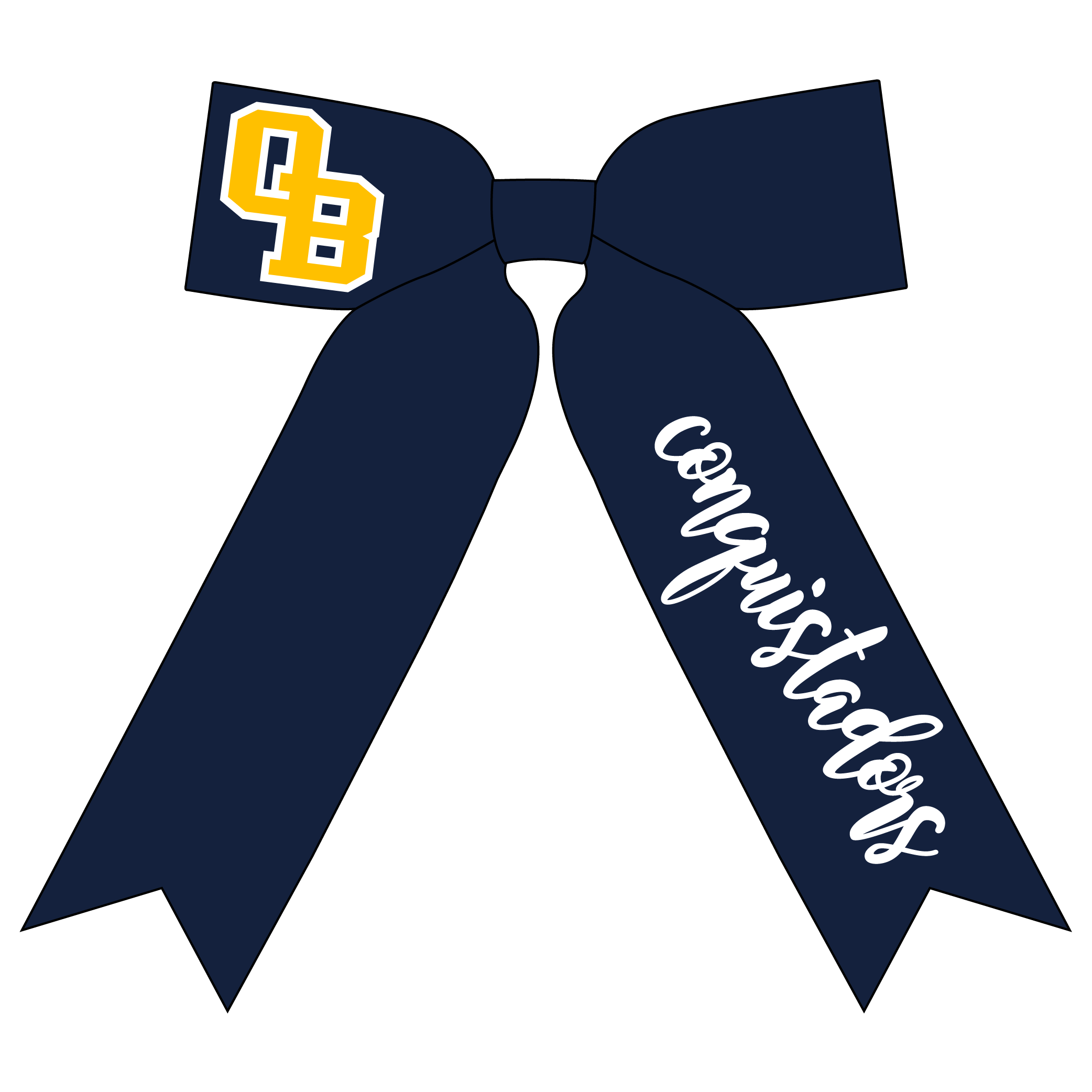 {OB} Navy Classic Hair Bow Main image