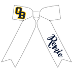 {OB} White Classic Hair Bow