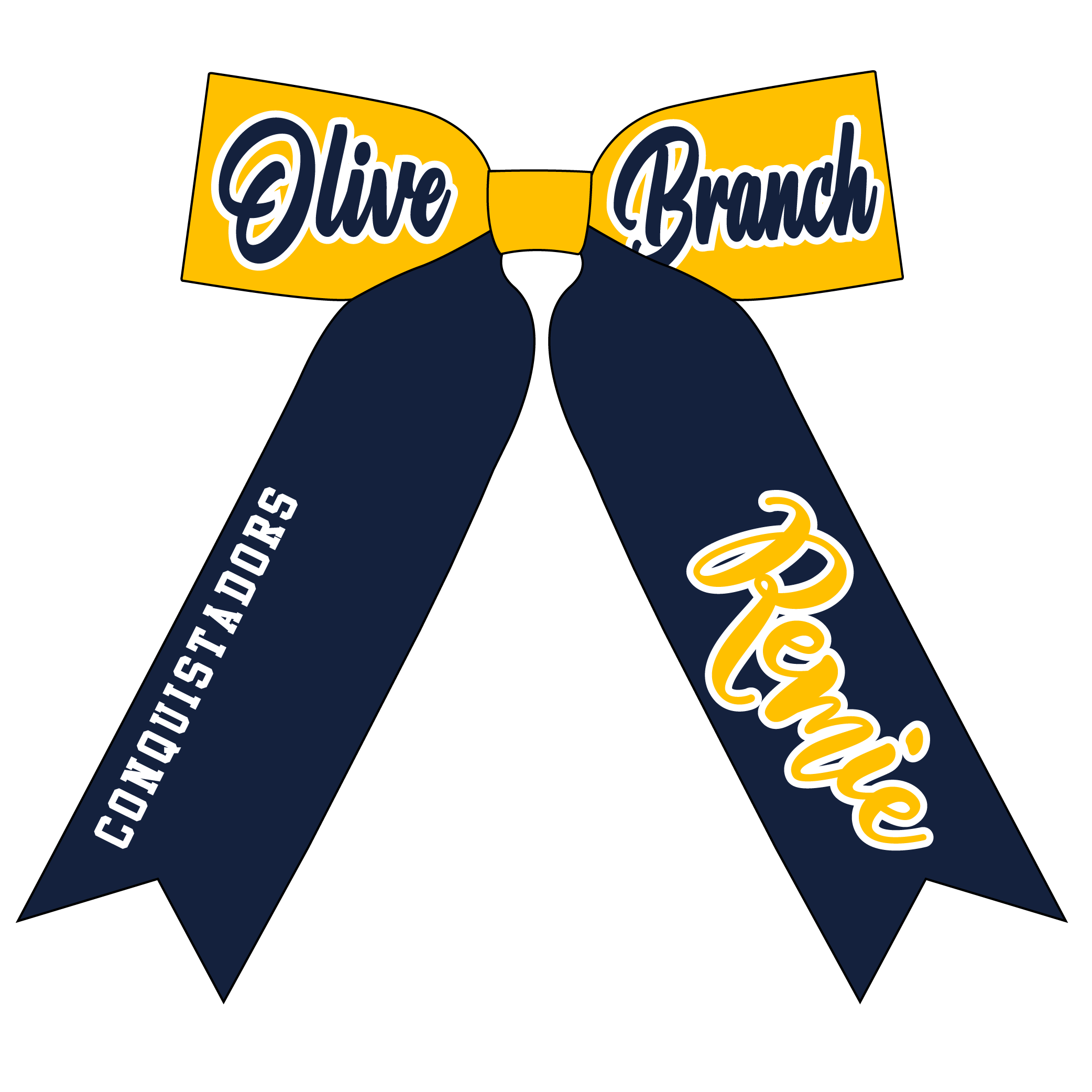 {Olive Branch} Classic Hair Bow Secondary image