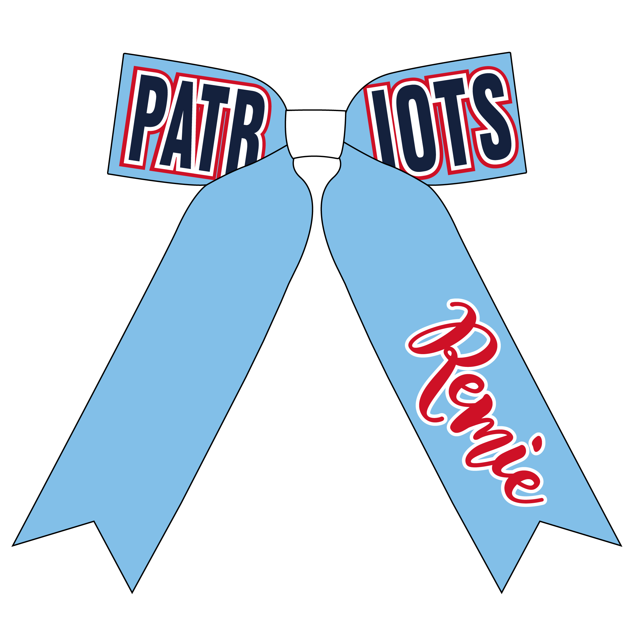 {Powder Blue} Classic Hair Bow Secondary image