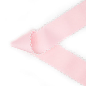 {Baby Pink/White} Moonstitch Hair Bow