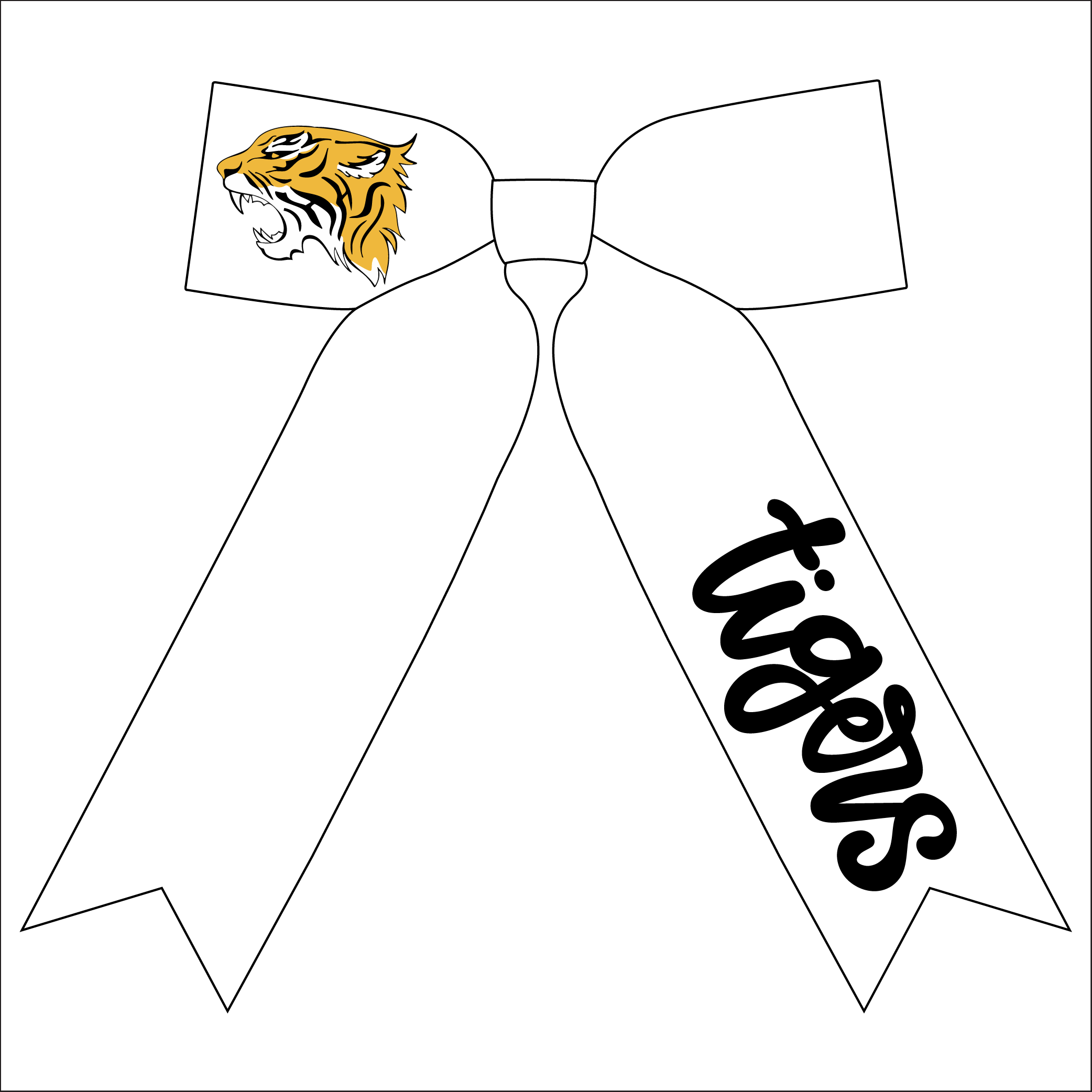 {Eye of the Tiger} Sailor Bow - BLACK &  Y.GOLD