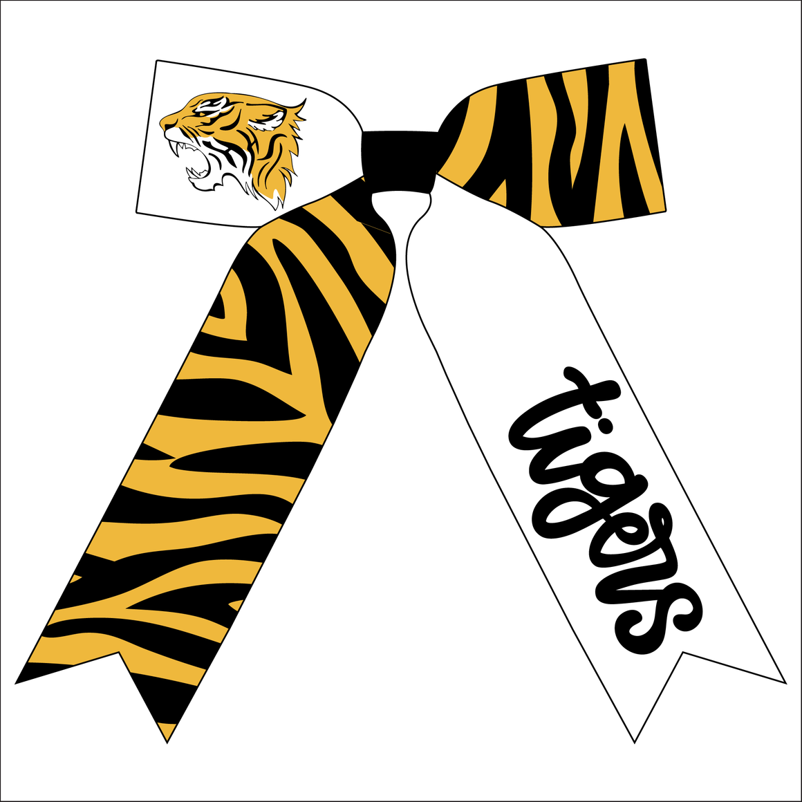 {Tiger Pride} Sailor Bow - BLACK & Y.GOLD