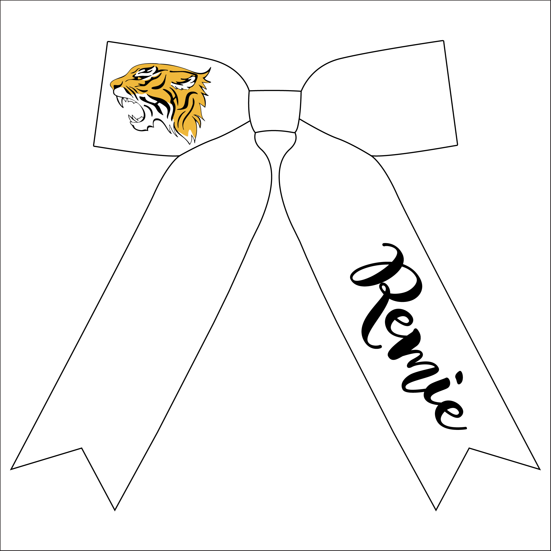 {Eye of the Tiger} Sailor Bow - BLACK &  Y.GOLD Secondary image