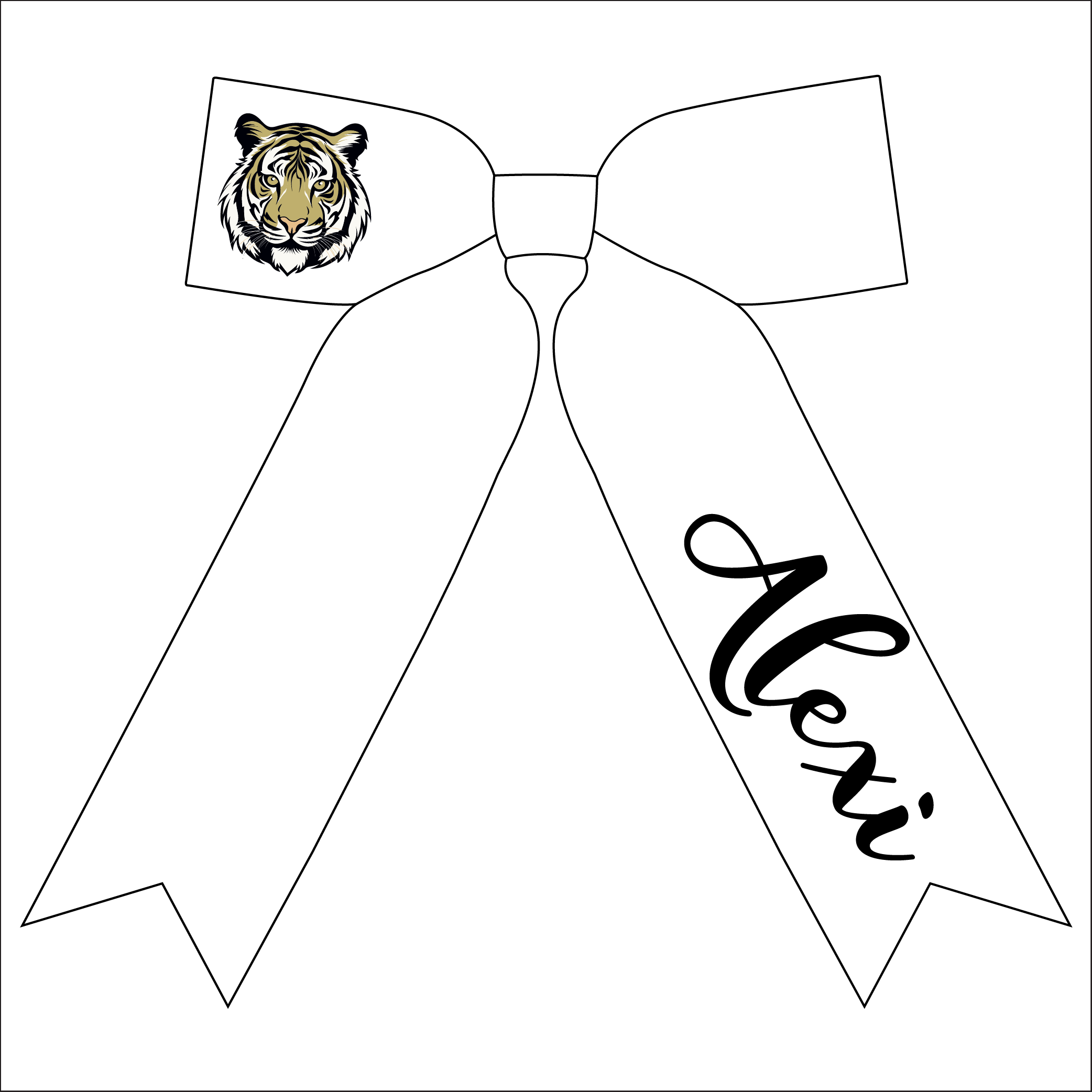 {Eye of the Tiger} Sailor Bow - BLACK & GOLD