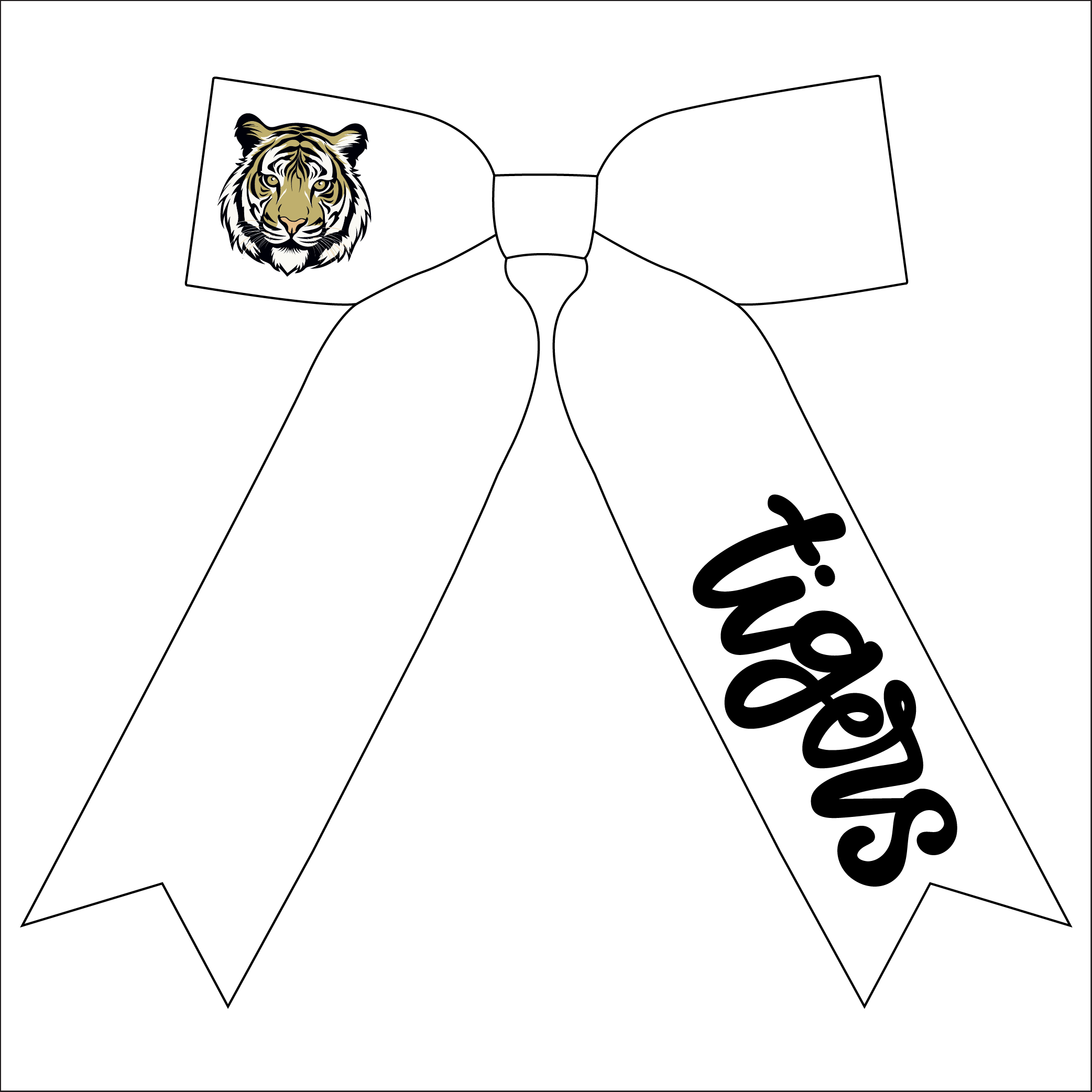 {Eye of the Tiger} Sailor Bow - BLACK & GOLD