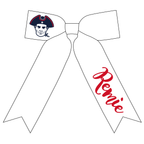 {White} Patriots Classic Hair Bow