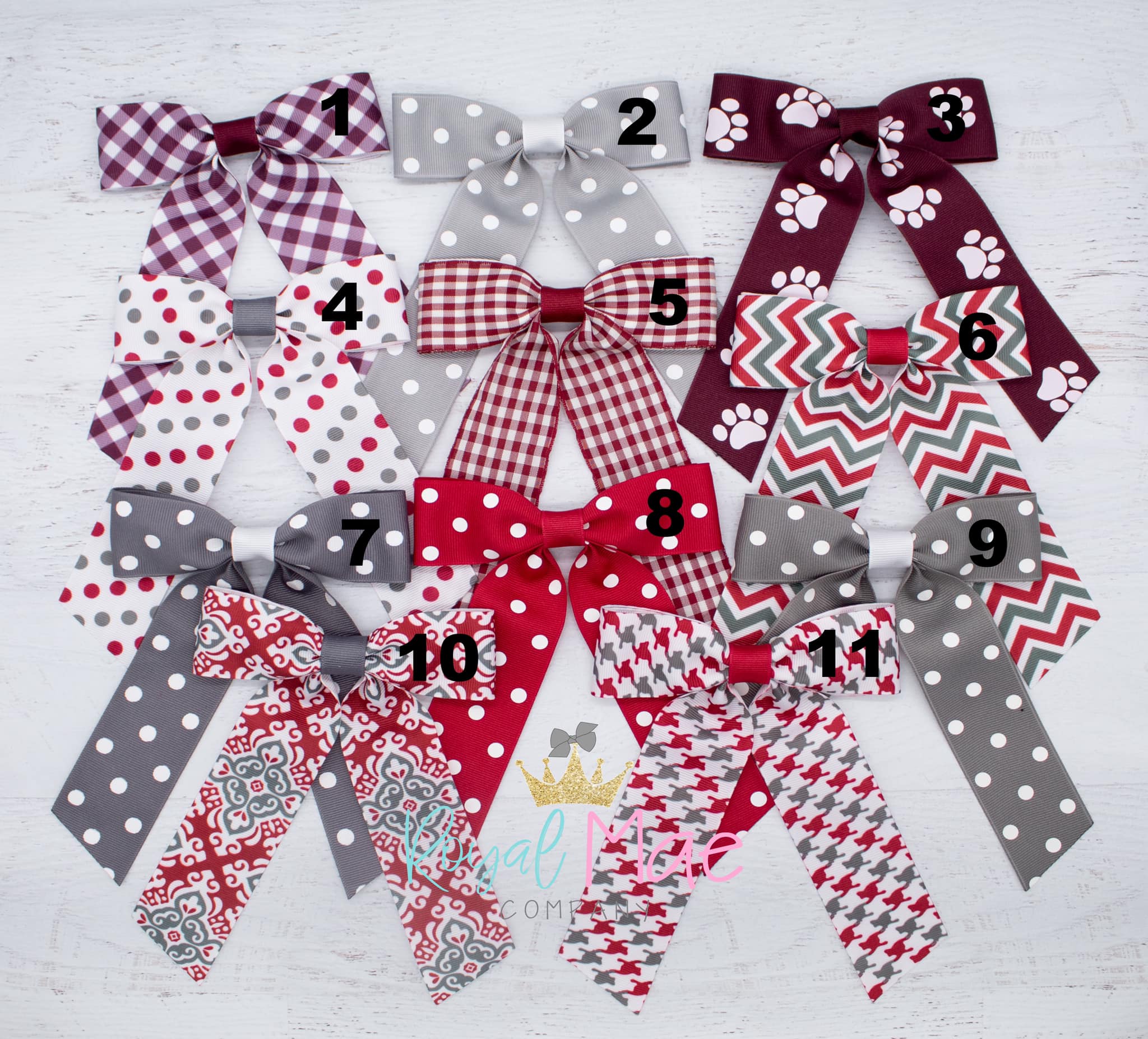 Sailor Bows {dark reds}