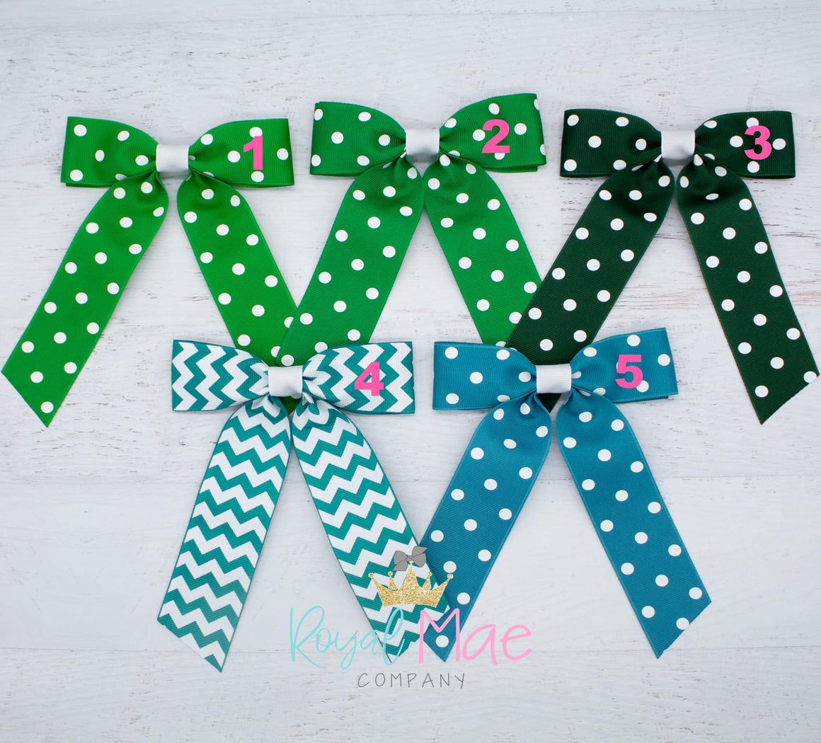Sailor Bows {greens/turquoise}