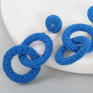 Statement Rings of Beads Earrings