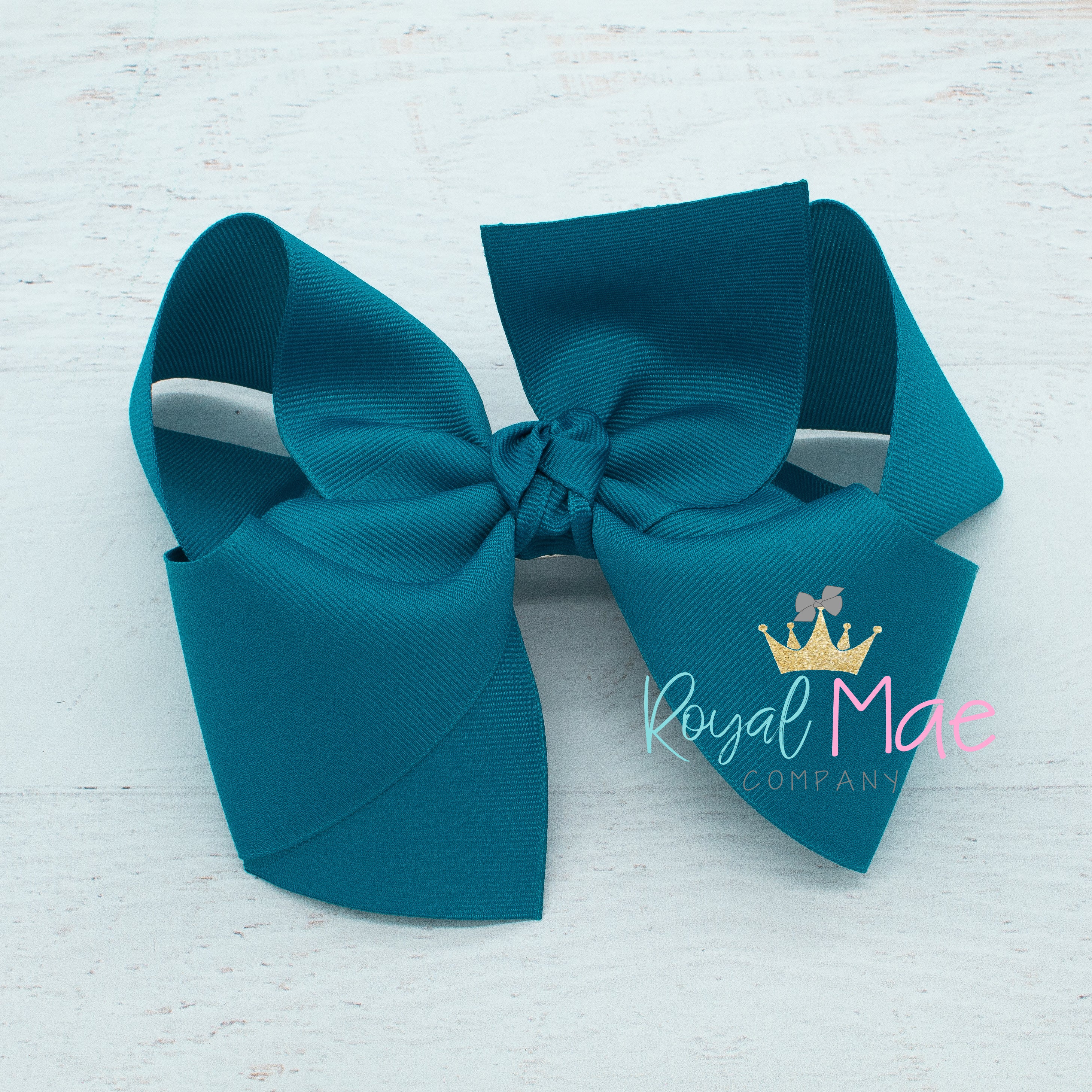 {Deep Teal} Hair Bow Main image