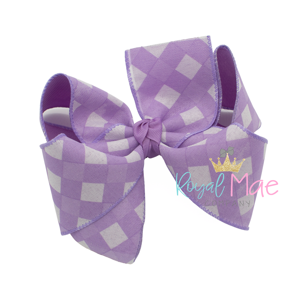 {Basketweave} in Dark Orchid Hair Bow
