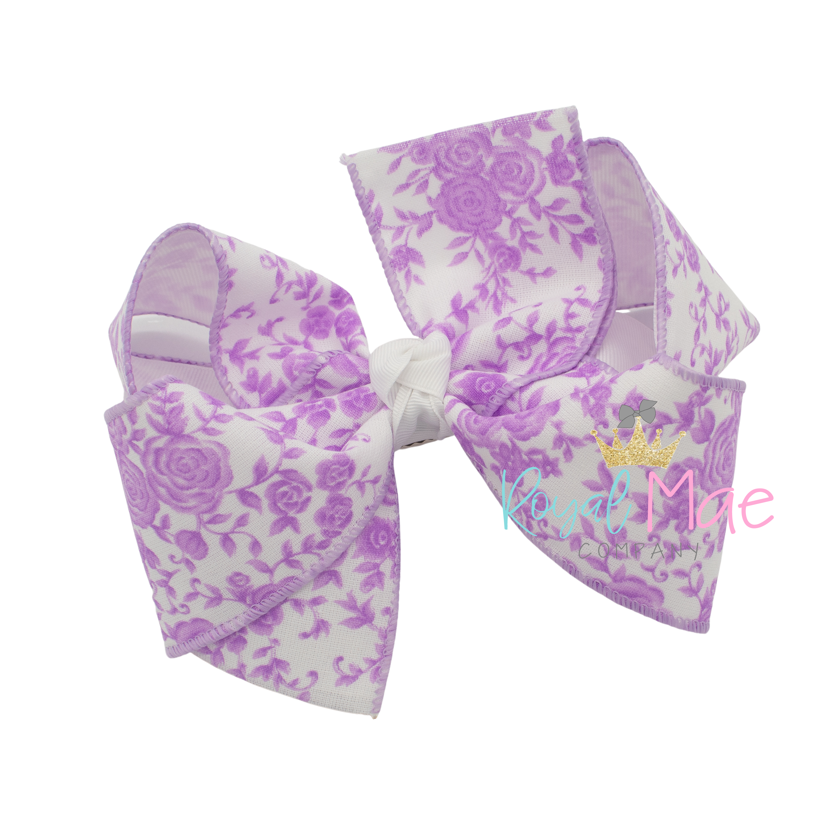 {Purple Roses} Hair Bow