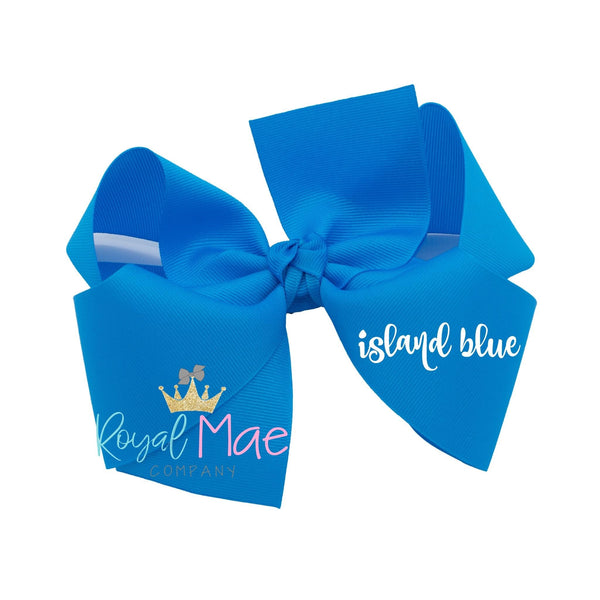 {Island Blue} Hair Bow Royal Mae Co.